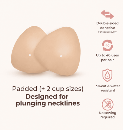 Padded Adhesive Lift Inserts inserts for plunging necklines, adds up to two cup sizes
