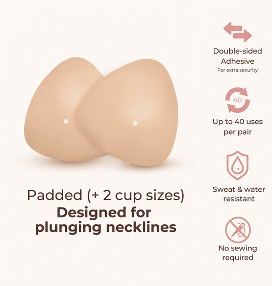 Padded Adhesive Lift Inserts inserts for plunging necklines, adds up to two cup sizes