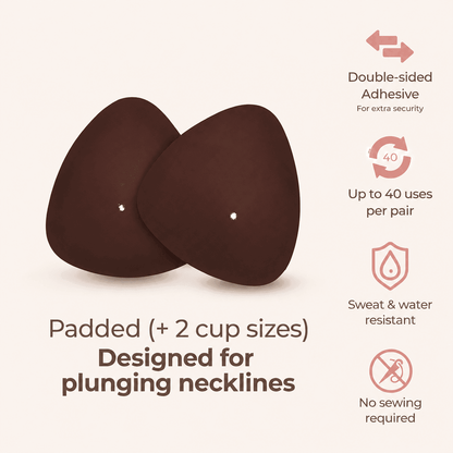 Padded lift inserts in a deep shade with feature details