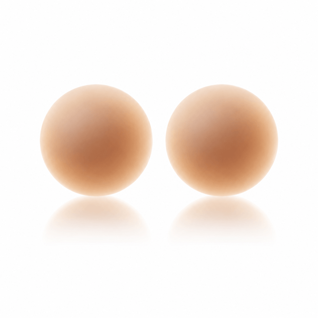 Seamless reusable nipple covers in Caramel, shown as a pair