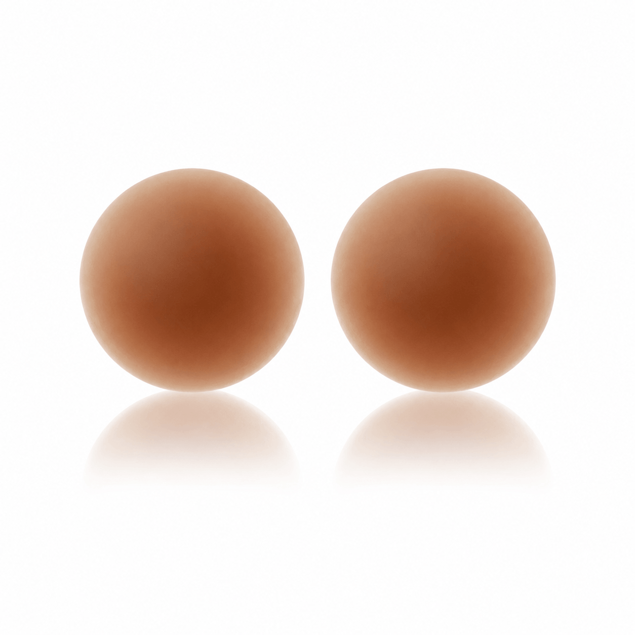 Seamless reusable nipple covers in Coco, shown as a pair