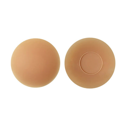Strong-hold adhesive nipple covers in Caramel, shown as a pair